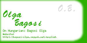 olga bagosi business card